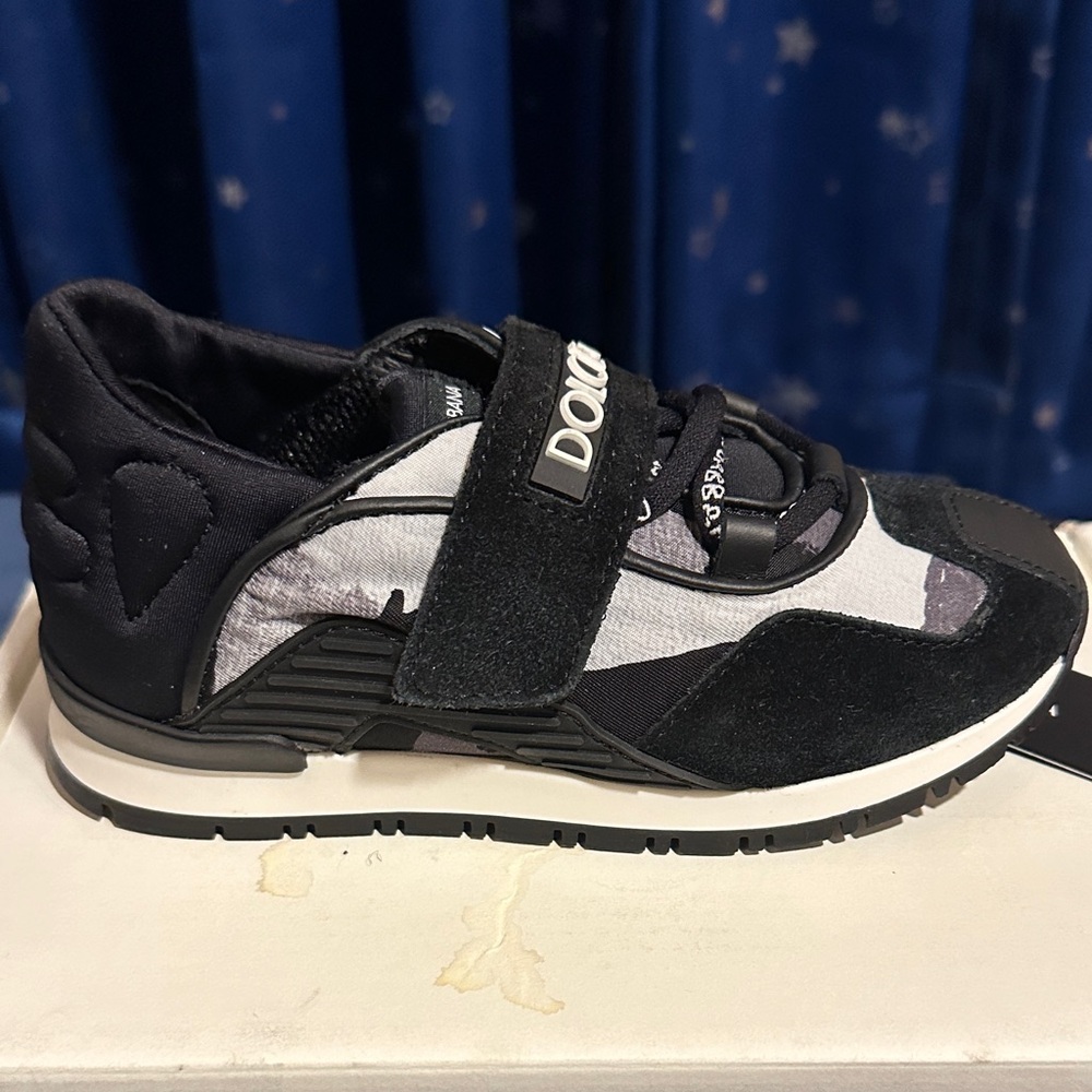 Dolce & Gabbana Black and White Kids Sneakers